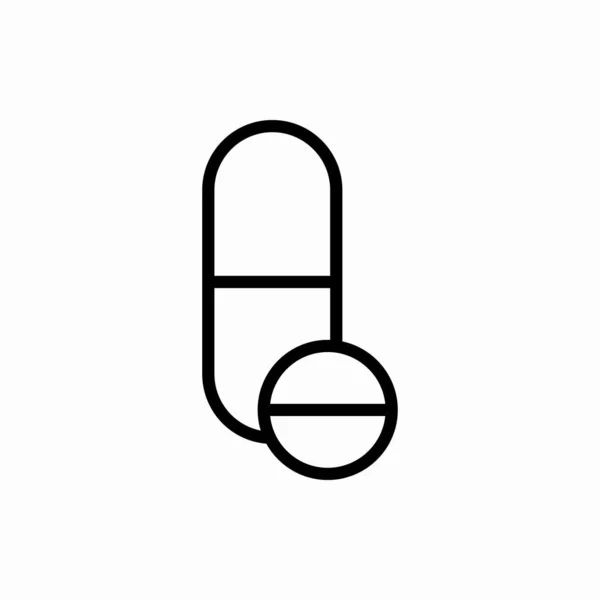 Décrivez Icône Pilule Illustration Vectorielle Pilule Symbole Pour Web Mobile — Image vectorielle