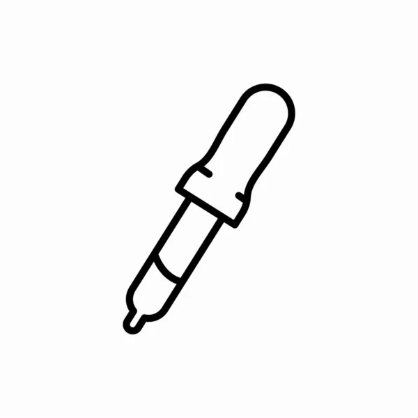 Umriss Pipette Icon Pipette Vektor Illustration Symbol Für Web Und — Stockvektor