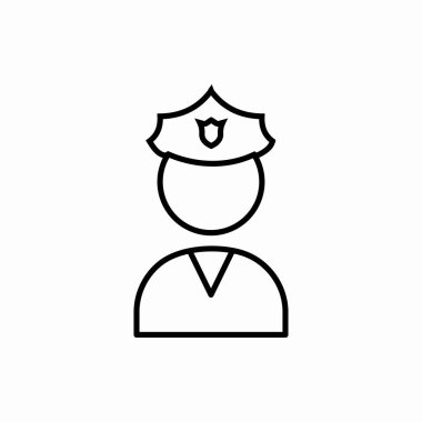 Polis ikonu. Polis vektör illüstrasyonu. Web ve mobil için sembol