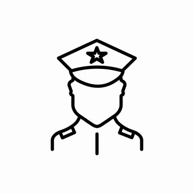 Polis ikonu. Polis vektör illüstrasyonu. Web ve mobil için sembol