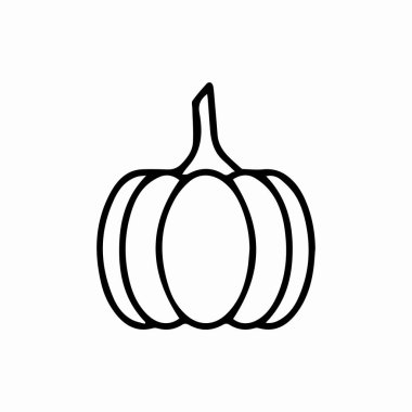 Ana hatlarıyla balkabağı ikonu. Balkabağı vektör çizimi. Web ve mobil için sembol