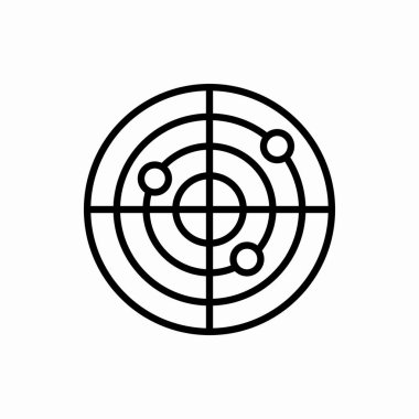 Radar ikonu. Radar vektör çizimi. Web ve mobil için sembol