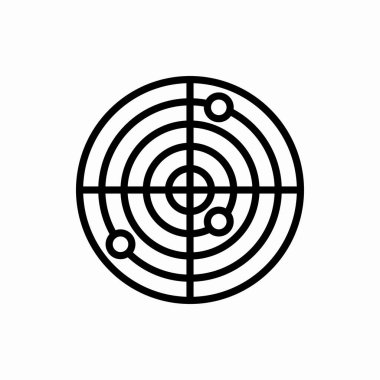 Radar ikonu. Radar vektör çizimi. Web ve mobil için sembol