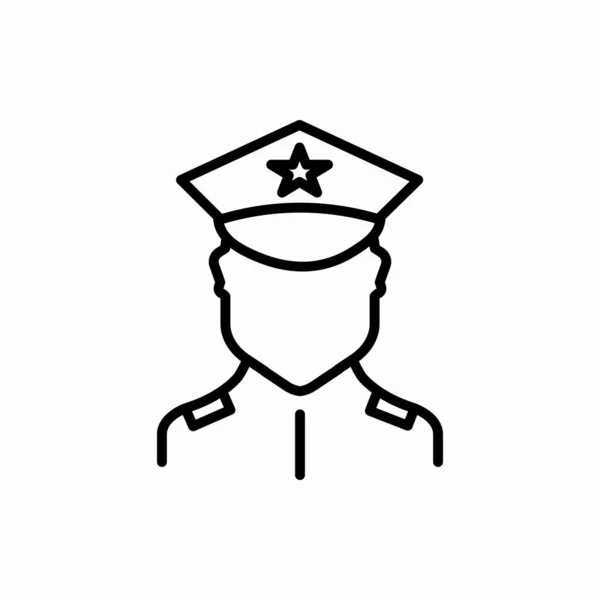 Icono Policía Ilustración Vectorial Policial Símbolo Para Web Móvil — Vector de stock