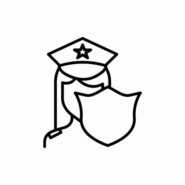 Ikona Policji Ilustracja Wektora Policji Symbol Sieci Telefonu Komórkowego — Wektor stockowy