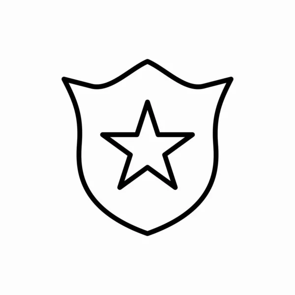 Очертите Значок Полицейского Значка Векторная Иллюстрация Полицейского Значка Символ Веб — стоковый вектор