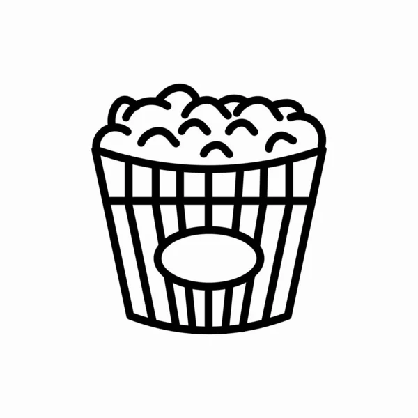 Outline Popcorn Icon Popcorn Vettoriale Illustrazione Simbolo Web Mobile — Vettoriale Stock