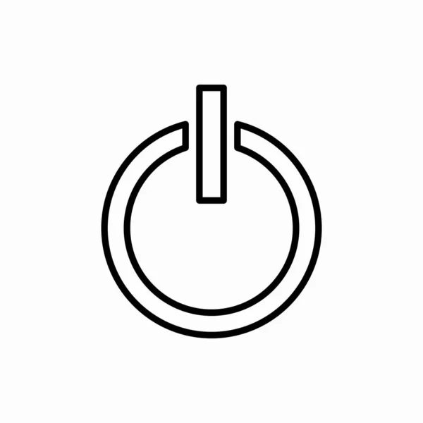 Outline Power Icon Power Vector Illustration 약어이다 모바일을 — 스톡 벡터