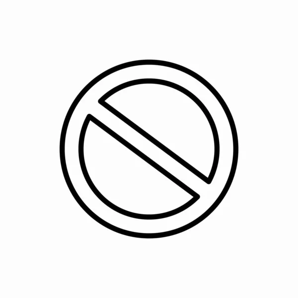 Icono Prohibición Esquema Ilustración Vectores Prohibición Símbolo Para Web Móvil — Vector de stock