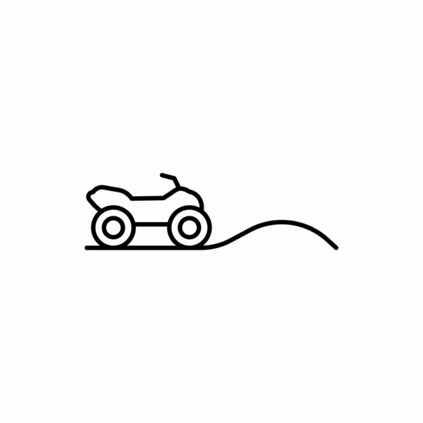 Контур Иконки Квад Квадровекторная Иллюстрация Символ Веб Мобильных Телефонов — стоковый вектор