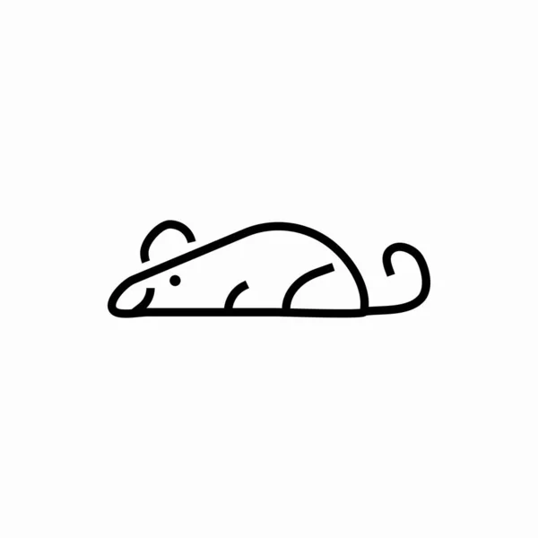 Outline Rat Icon Rat Vector Illustration Symbol Web Mobile — Stock Vector