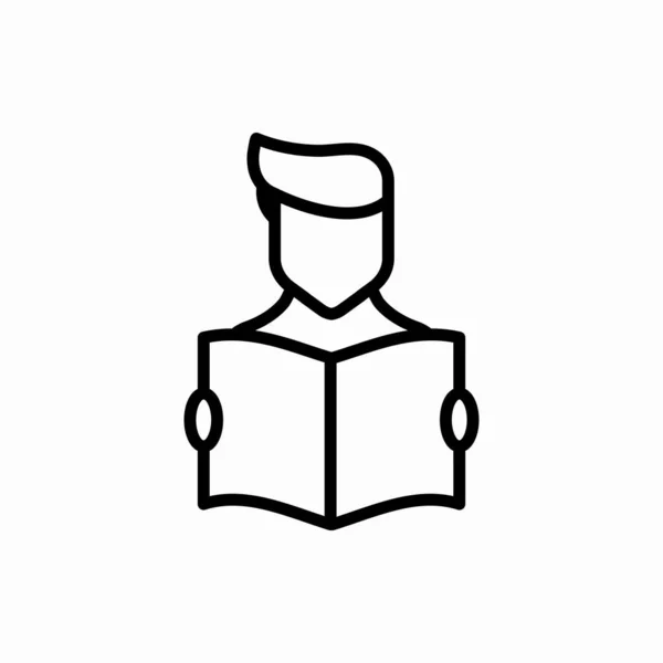 Outline Lees Het Boek Icon Lees Het Boek Vector Illustratie — Stockvector