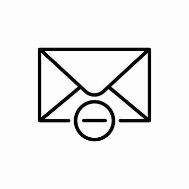 İleti simgesini sil. İleti vektör illüstrasyonunu kaldır. Web ve mobil için sembol