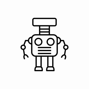 Robot ikonu. Robot vektör çizimi. Web ve mobil için sembol