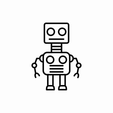 Robot ikonu. Robot vektör çizimi. Web ve mobil için sembol