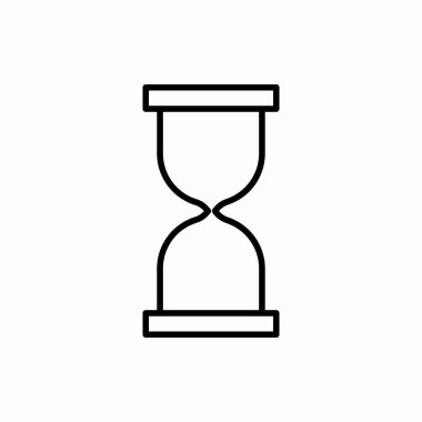 Ana hatları kum cam simgesi ve cam vektör çizimi. Web ve mobil için sembol