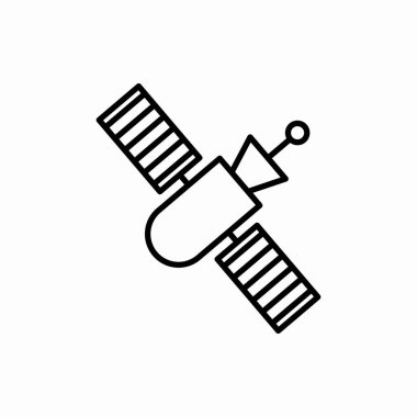 Ana uydu ikonu. Uydu vektör çizimi. Web ve mobil için sembol