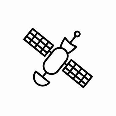 Ana uydu ikonu. Uydu vektör çizimi. Web ve mobil için sembol