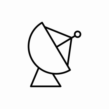 Uydu anten ikonu. Uydu anten çizimi. Web ve mobil için sembol