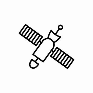 Ana uydu ikonu. Uydu vektör çizimi. Web ve mobil için sembol