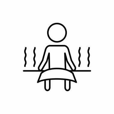Özet sauna ikonu. Sauna vektör illüstrasyonu. Web ve mobil için sembol