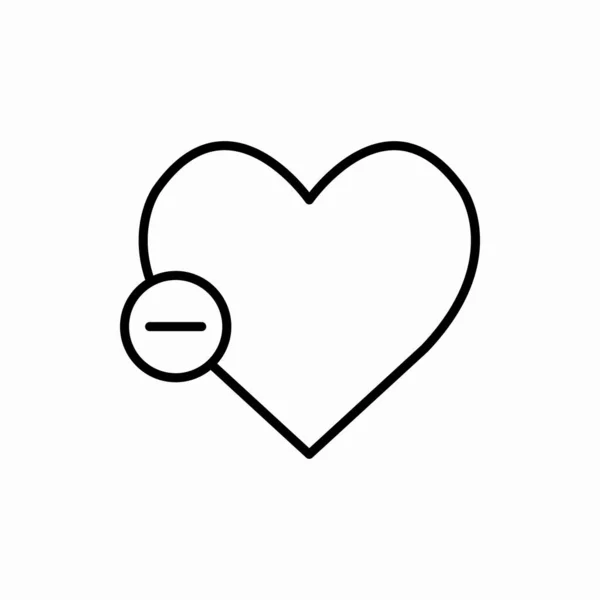 Удалите Иконку Сердца Удалите Векторную Иллюстрацию Сердца Символ Веб Мобильных — стоковый вектор