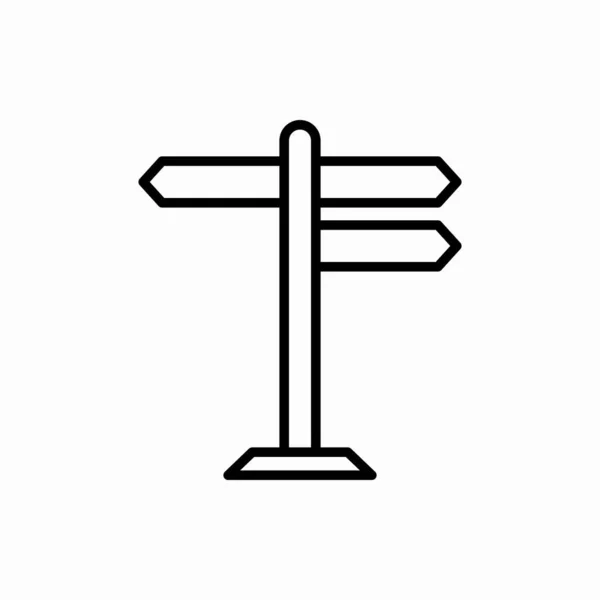 Zarys Ikony Znaku Drogowego Ilustracja Wektora Znaku Drogowego Symbol Sieci — Wektor stockowy