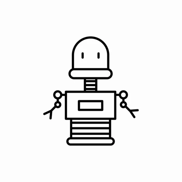 Icono Del Robot Del Contorno Ilustración Del Vector Del Robot — Vector de stock