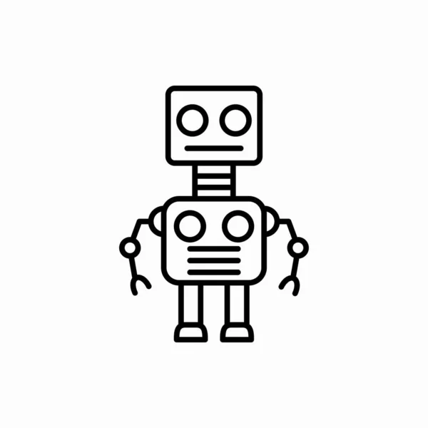 Garis Luar Robot Icon Robot Vektor Ilustrasi Simbol Untuk Web - Stok Vektor