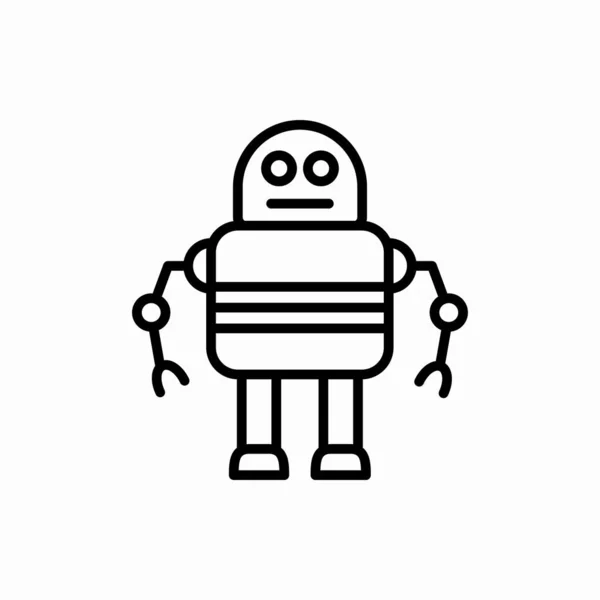 Garis Luar Robot Icon Robot Vektor Ilustrasi Simbol Untuk Web - Stok Vektor