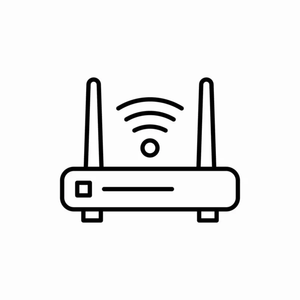 Outline Router Icon Router Vector Illustration 모바일을 — 스톡 벡터