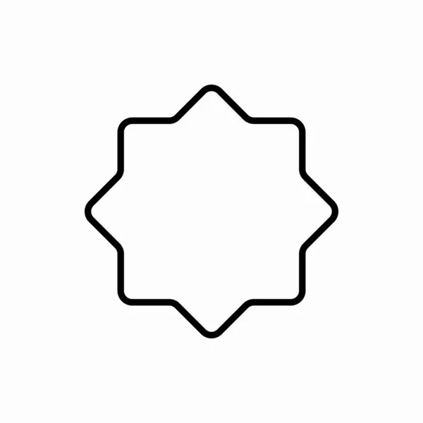 Περίγραμμα Τρίψτε Hizb Εικονίδιο Τρίψτε Hizb Διανυσματική Απεικόνιση Σύμβολο Για — Διανυσματικό Αρχείο