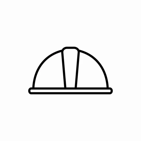 Очертите Значок Защитного Шлема Векторная Иллюстрация Шлема Символ Веб Мобильных — стоковый вектор