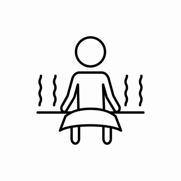 Контур Иконы Сауны Векторная Иллюстрация Символ Веб Мобильных Телефонов — стоковый вектор