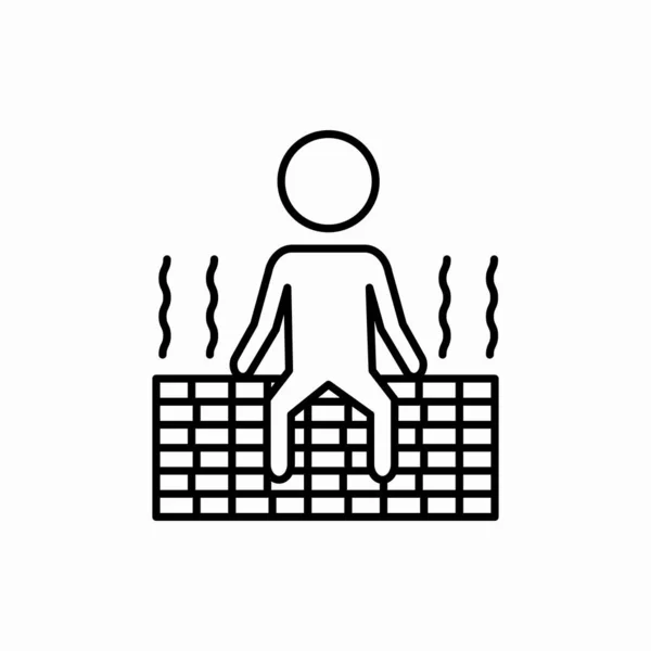 Décrivez Icône Sauna Illustration Vectorielle Sauna Symbole Pour Web Mobile — Image vectorielle
