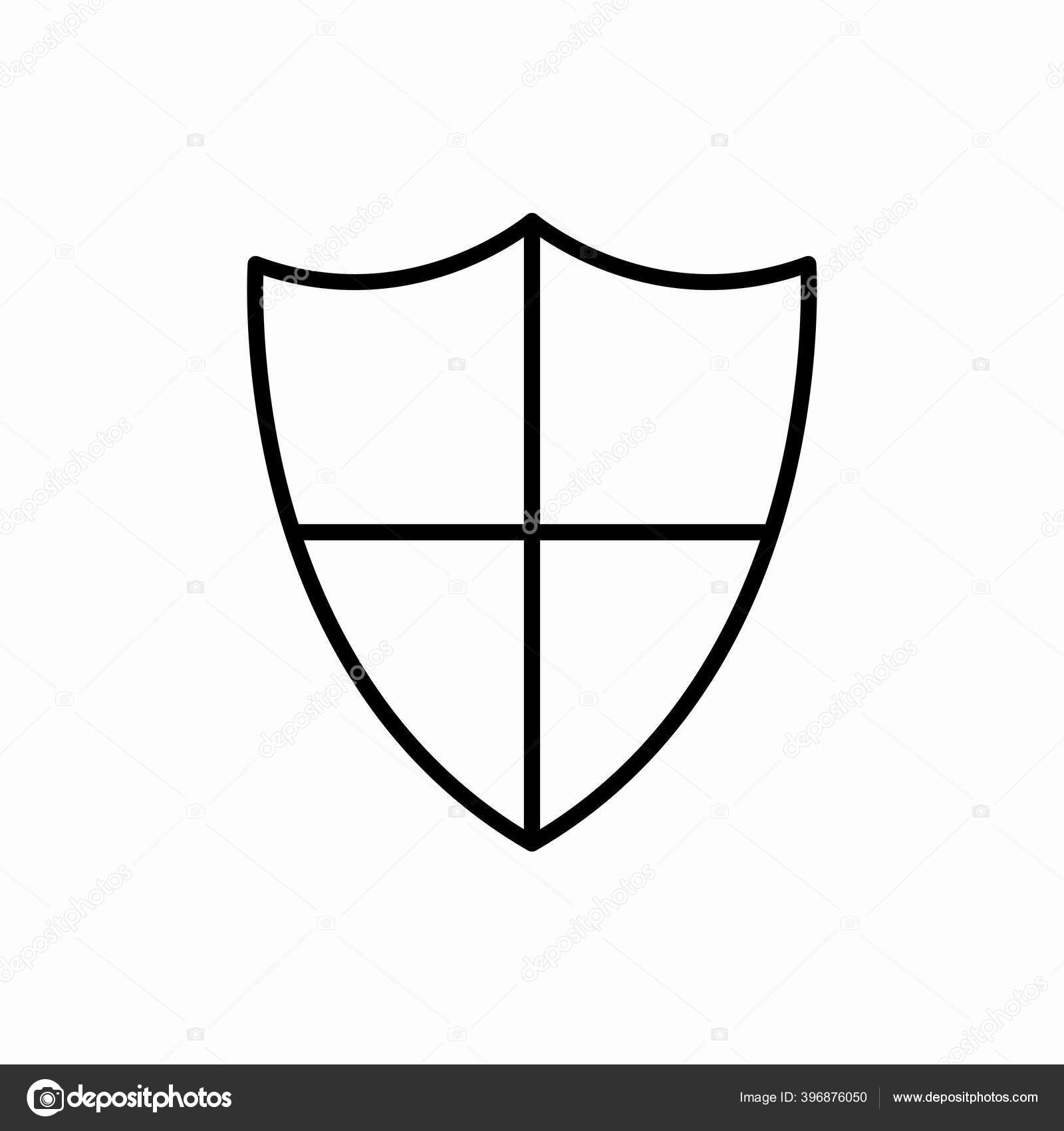 Garis Luar Perisai Icon Shield Vektor Ilustrasi Simbol Untuk Web Stok Vektor C Besticonpark 396876050