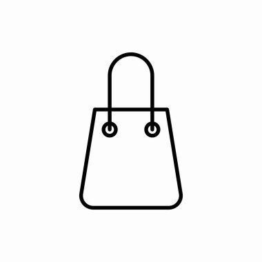 Alışveriş poşeti ikonu. Çanta vektör illüstrasyonu. Web ve mobil için sembol