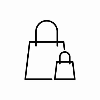 Alışveriş poşeti ikonu. Çanta vektör illüstrasyonu. Web ve mobil için sembol