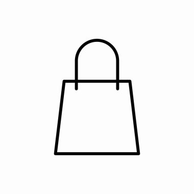 Alışveriş poşeti ikonu. Çanta vektör illüstrasyonu. Web ve mobil için sembol
