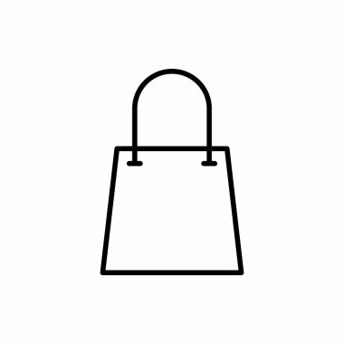 Alışveriş poşeti ikonu. Çanta vektör illüstrasyonu. Web ve mobil için sembol