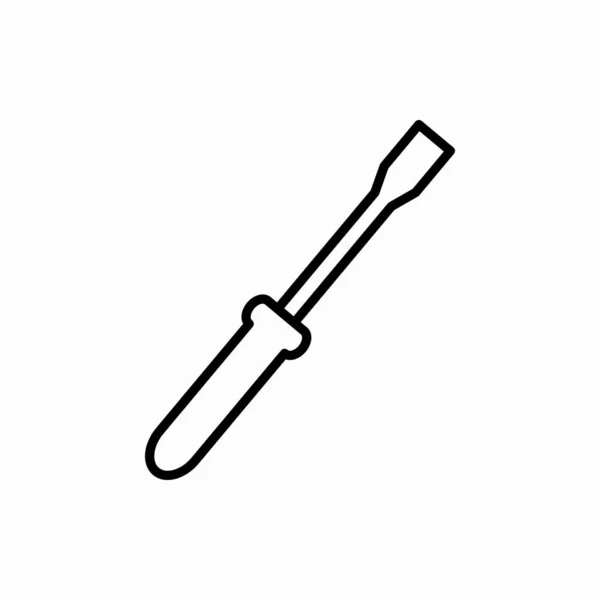 Outline Schroevendraaier Icon Screwdriver Vector Illustratie Symbool Voor Web Mobiel — Stockvector