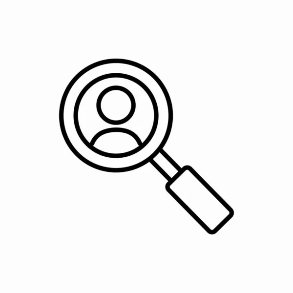 轮廓搜索用户图标 搜索用户向量插图 Web和Mobile的符号 — 图库矢量图片