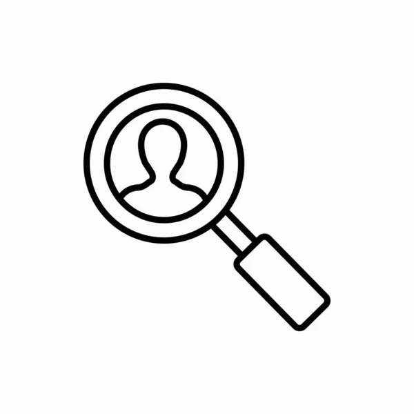 轮廓搜索用户图标 搜索用户向量插图 Web和Mobile的符号 — 图库矢量图片