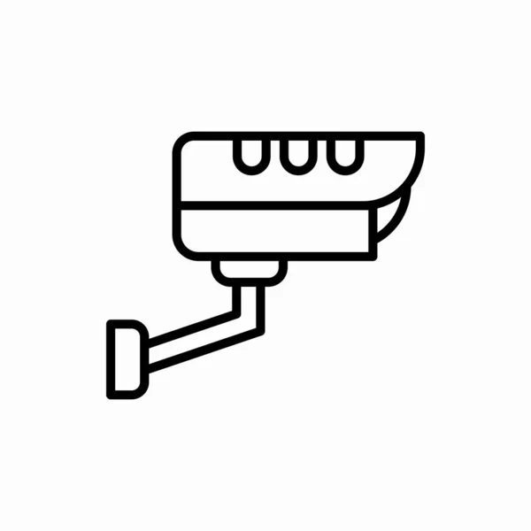 Контур Значок Камеры Безопасности Векторная Иллюстрация Камеры Безопасности Символ Веб — стоковый вектор
