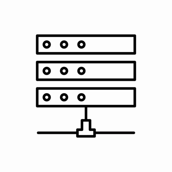 Illustrazione Vettoriale Del Server Icon Server Simbolo Web Mobile — Vettoriale Stock