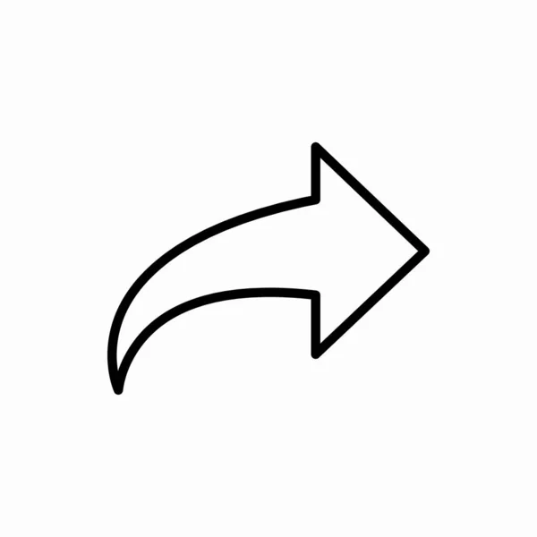Obrys Sdílet Ikonu Šipky Share Šipka Vektorové Ilustrace Symbol Pro — Stockový vektor