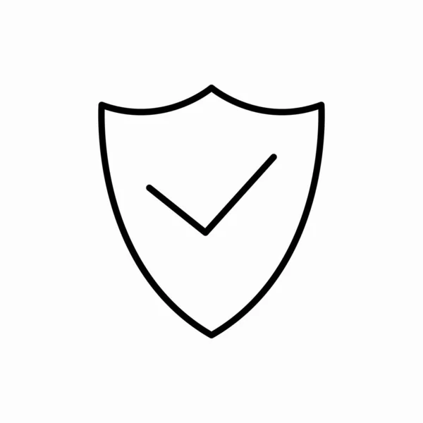 Escudo Esboço Verificar Icon Shield Vetor Verificação Ilustração Símbolo Para —  Vetores de Stock