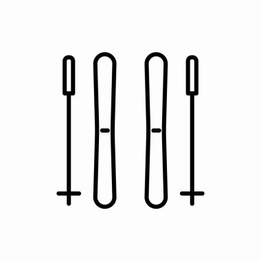 Taslak kayak çubukları simgesi. Web ve mobil için sembol