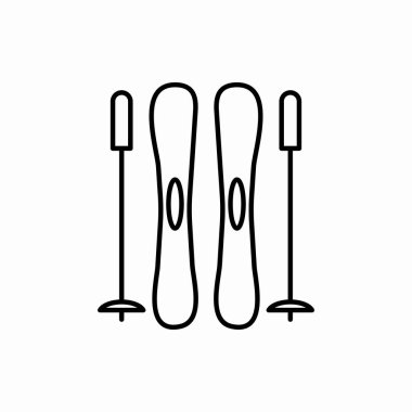 Taslak kayak çubukları simgesi. Web ve mobil için sembol