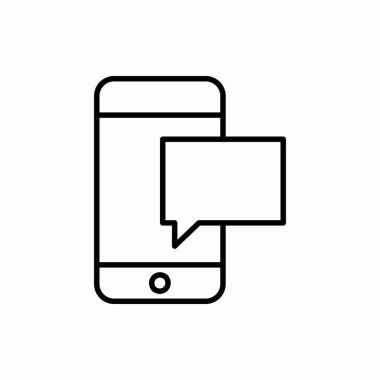 Akıllı telefon sohbet ikonu Akıllı Telefon sohbet vektör illüstrasyonu. Web ve mobil için sembol